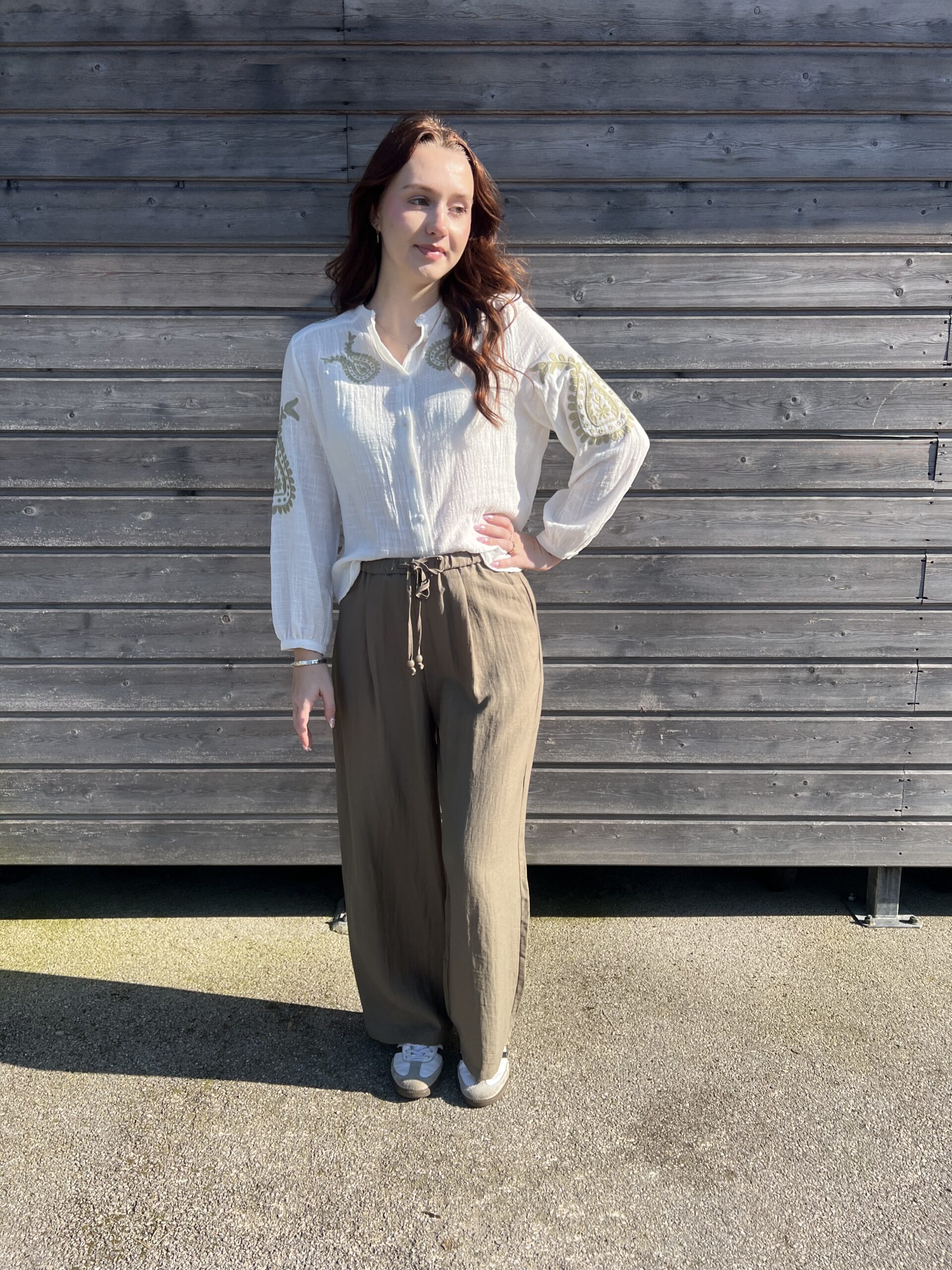 PANTALON FLUIDE UNI KAKI – Image 2