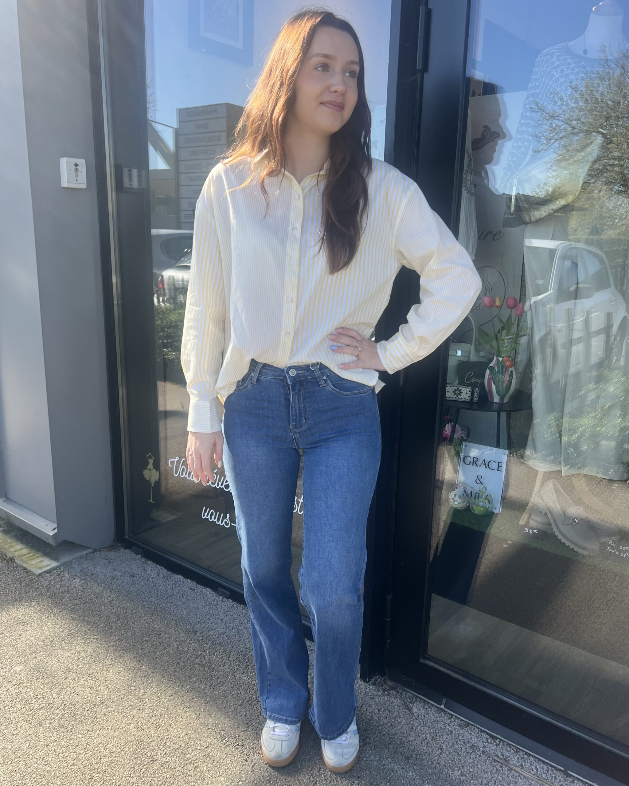 CHEMISE RAYÉE JAUNE