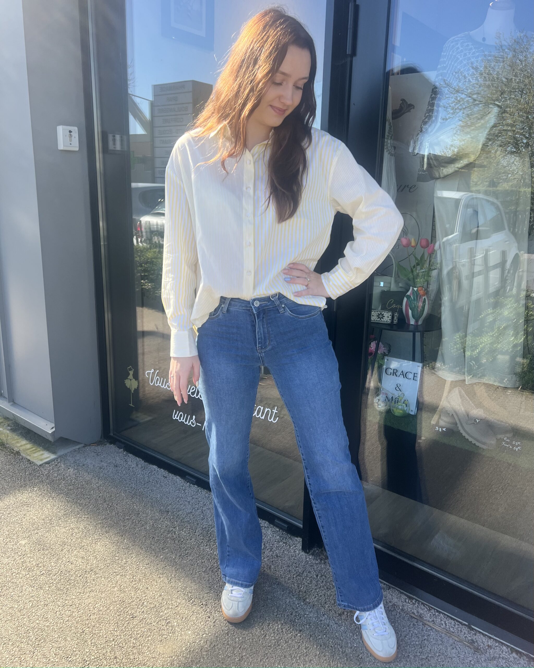 CHEMISE RAYÉE JAUNE – Image 2