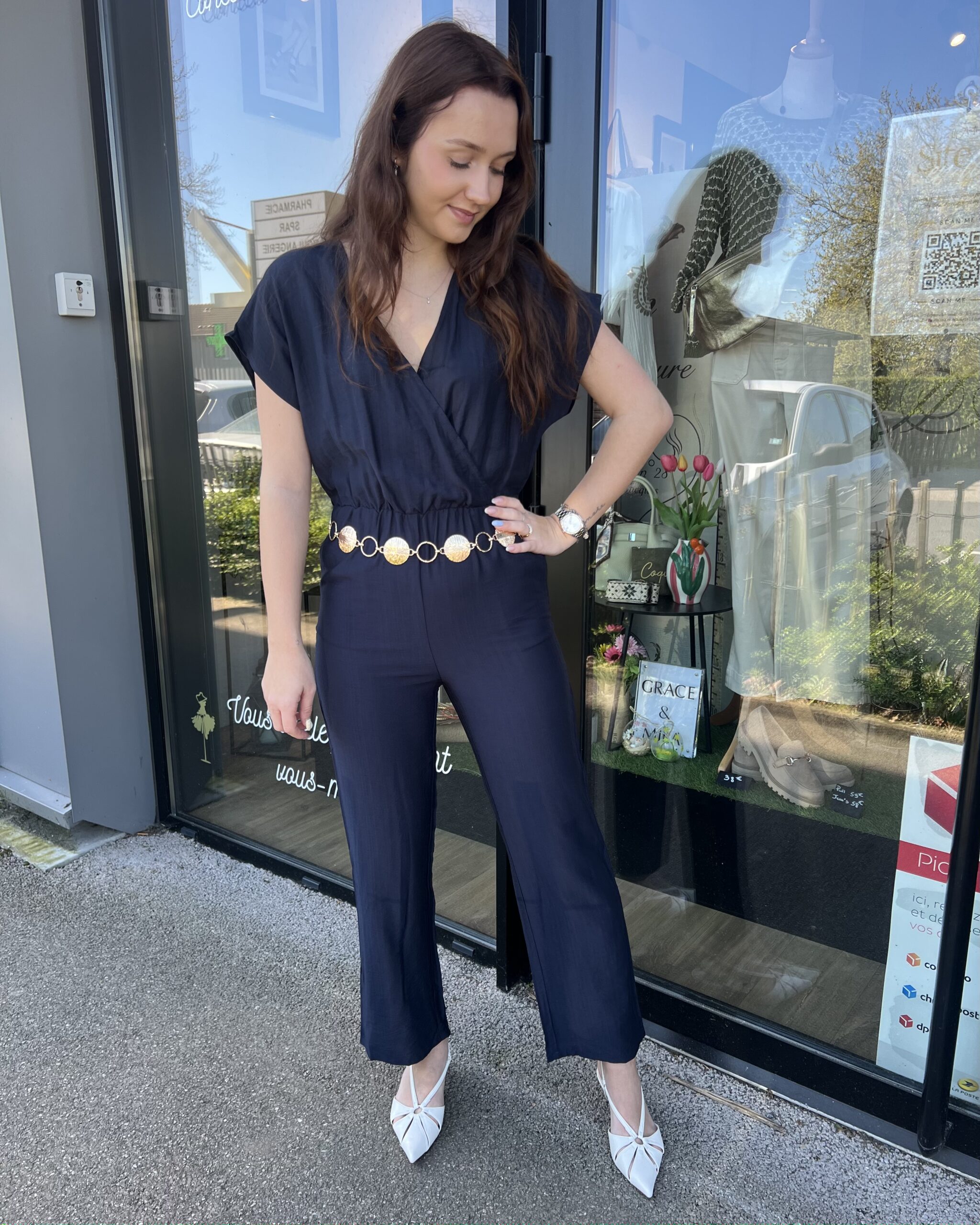 COMBINAISON PANTALON BLEU MARINE – Image 2