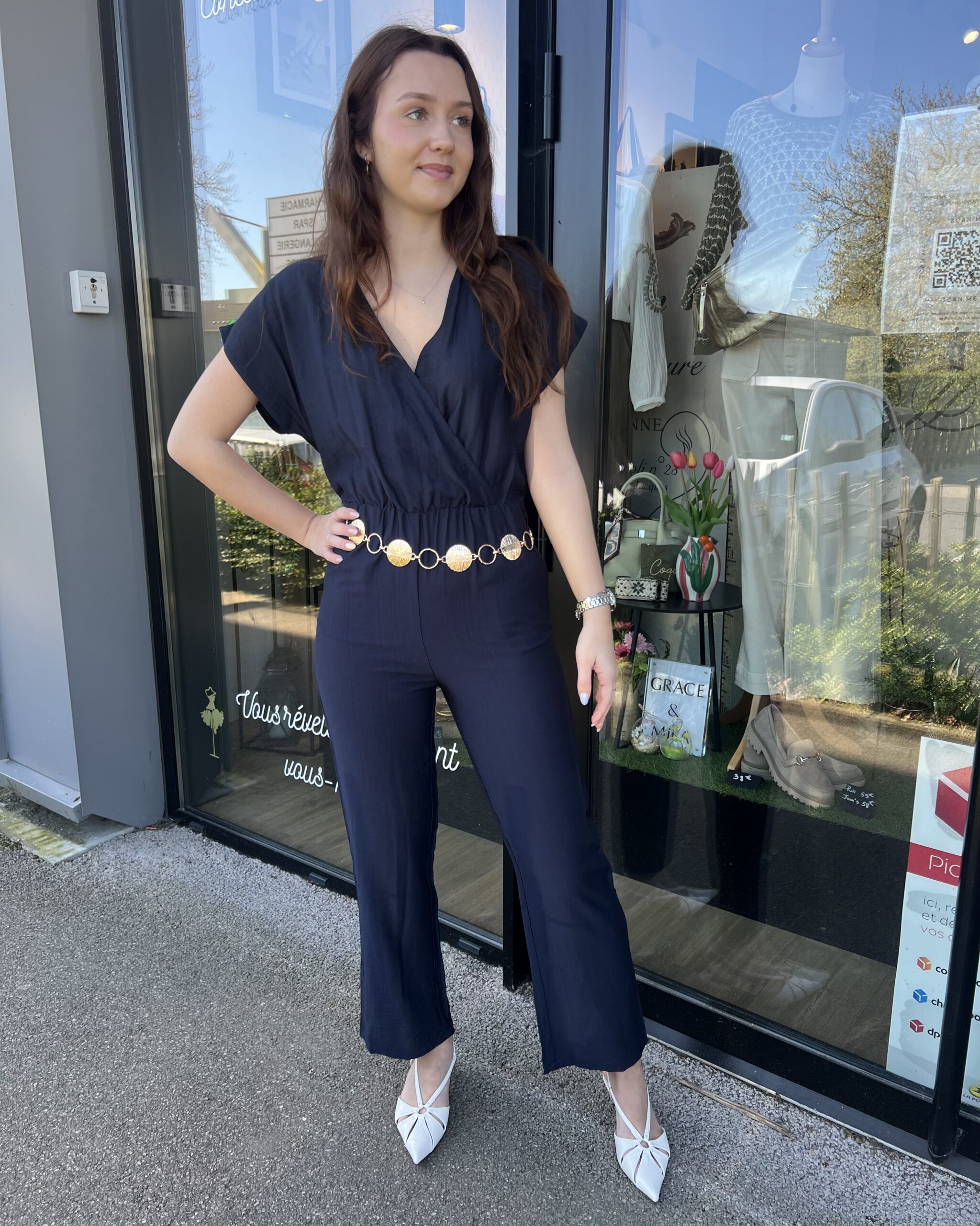 COMBINAISON PANTALON BLEU MARINE – Image 3