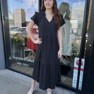 ROBE LONGUE NOIRE UNI