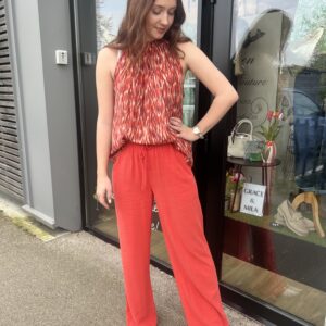 TOP ROUGE COL MONTANT