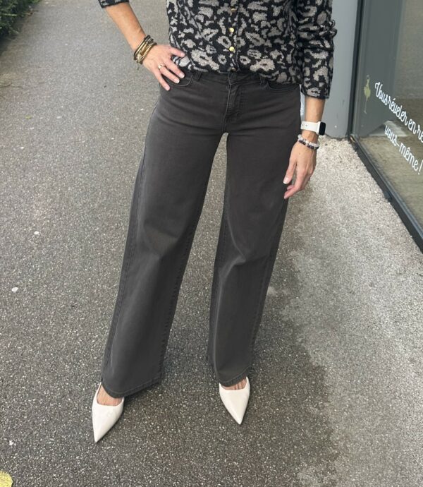JEANS WIDE LEG MARRON – Image 2