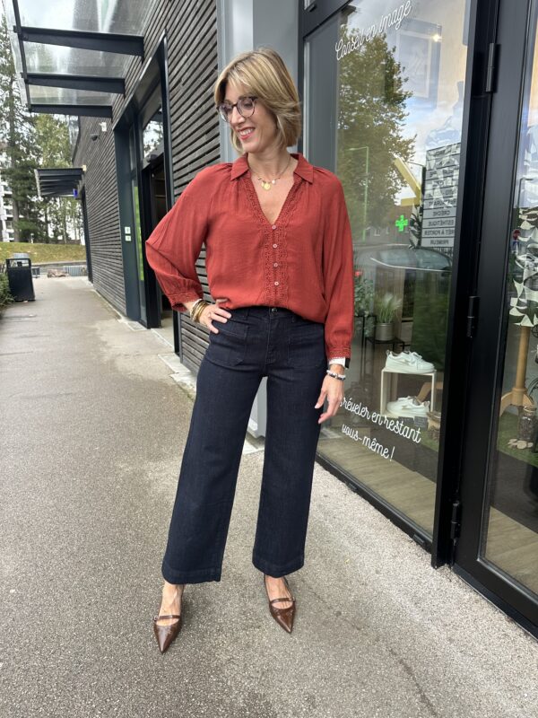 blouse terracotta