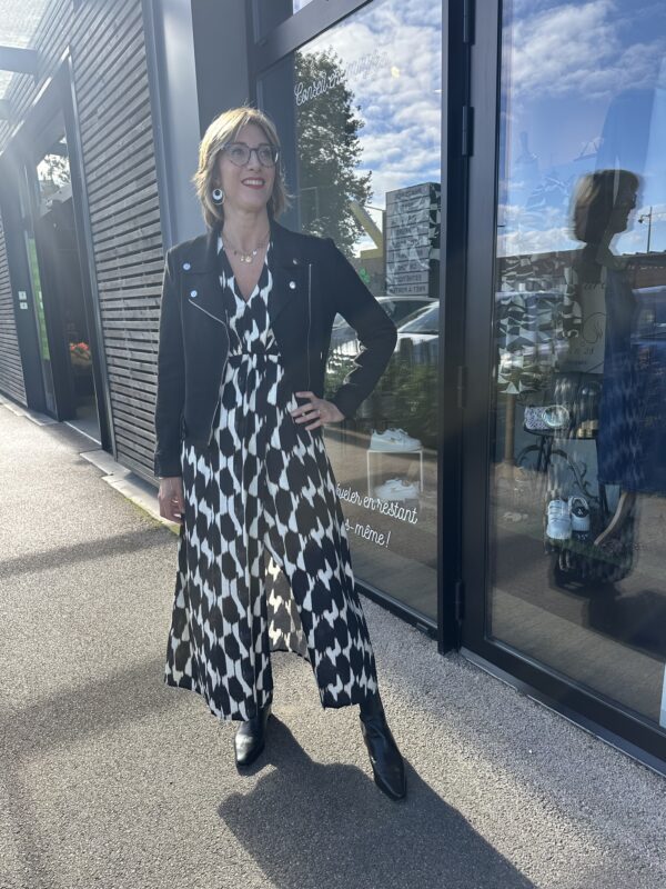 VESTE COURTE SUEDINE NOIR – Image 2