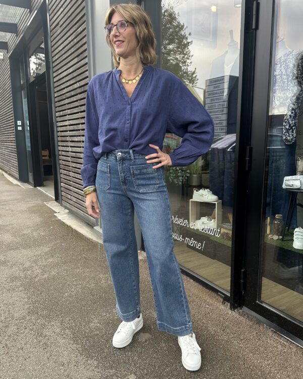 Blouse bleu