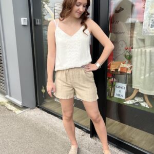 SHORT FLUIDE BEIGE