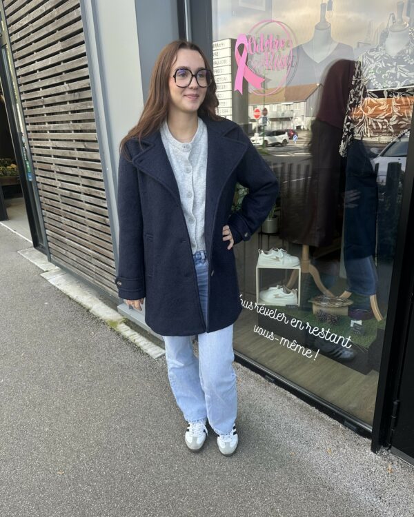 manteau effet bouclette