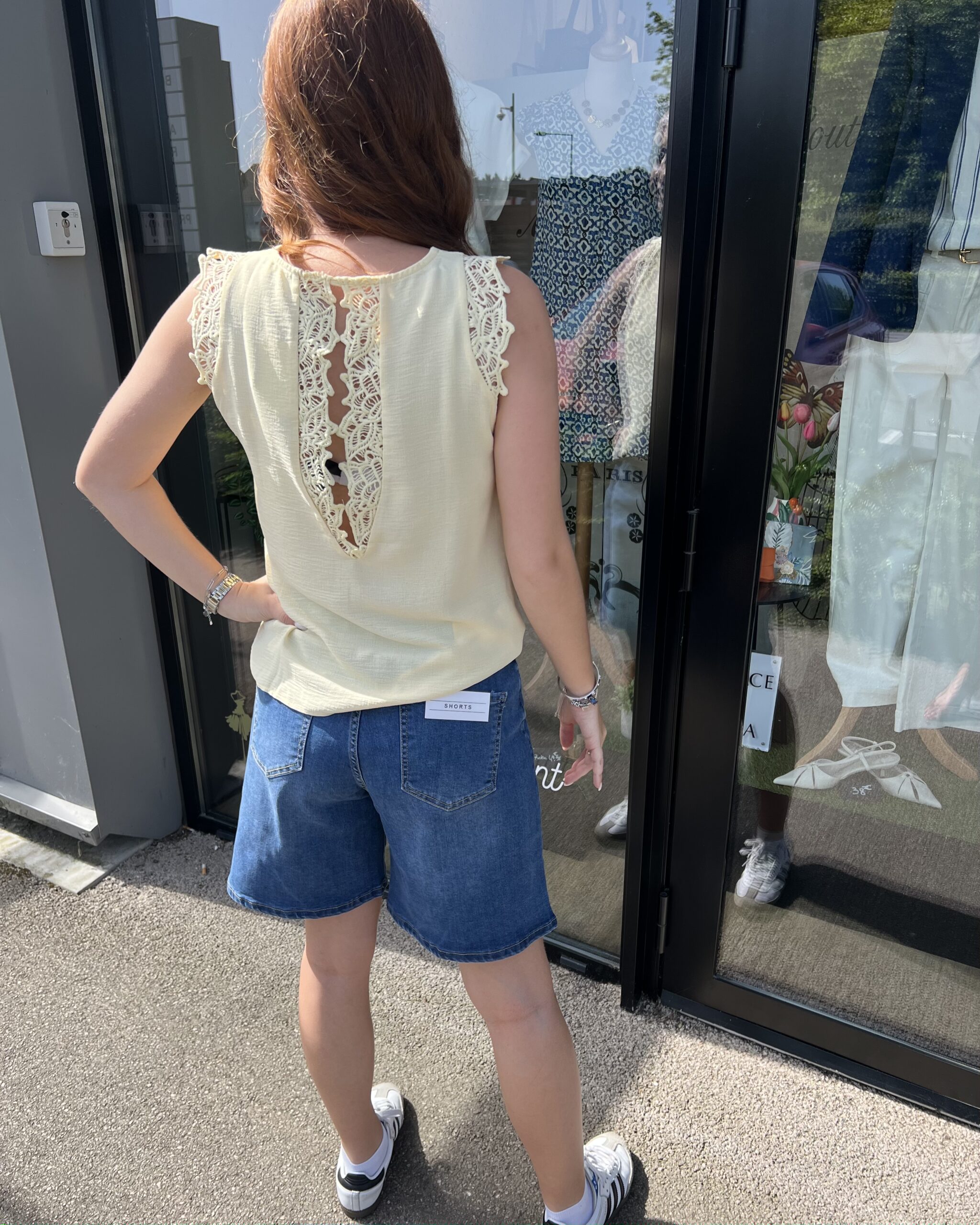 TOP JAUNE DENTELLE DOS – Image 3