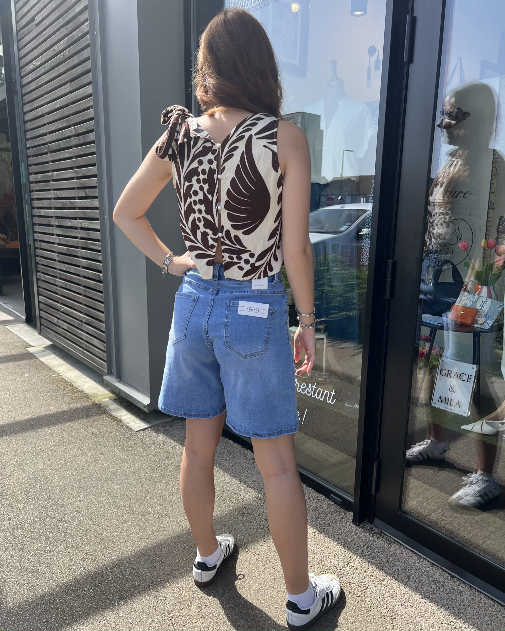 TOP IMPRIMÉ CHOCO/ÉCRU – Image 3