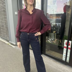 BLOUSE BORDEAUX femme chic