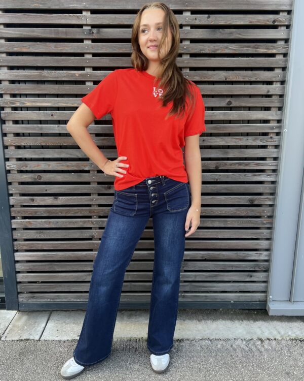 TEE SHIRT ROUGE LOVE – Image 2