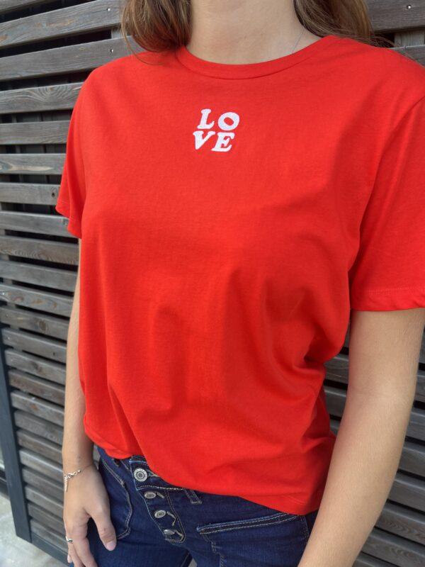 TEE SHIRT ROUGE LOVE – Image 3