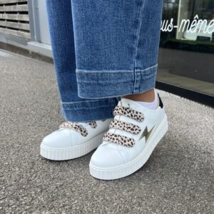basket à lacet léopard