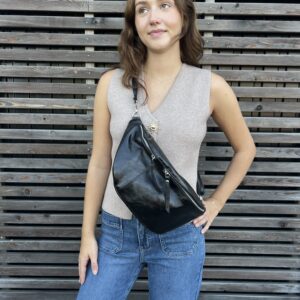 Sac banane grand format noir