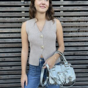 SAC À MAIN ARGENTÉ