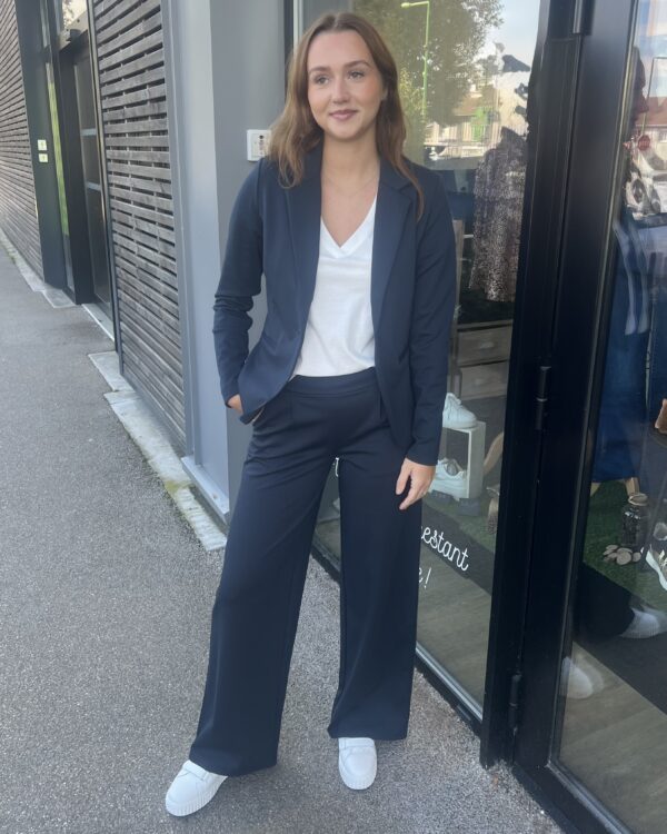 PANTALON LARGE BLEU MARINE – Image 2