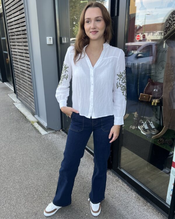 JEANS FLARE DARK BLUE – Image 2