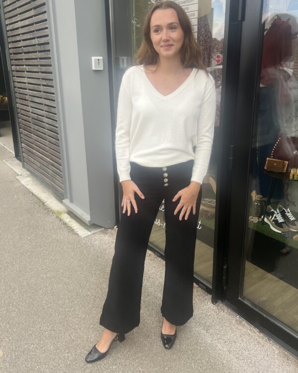 PANTALON VELOUR NOIR – Image 2