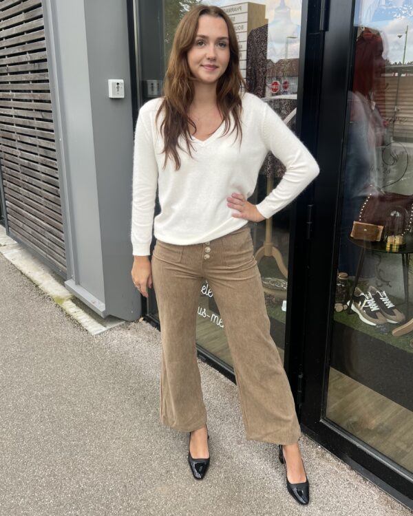PANTALON VELOUR TAUPE