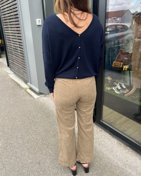 GILET BLEU BOUTON – Image 3
