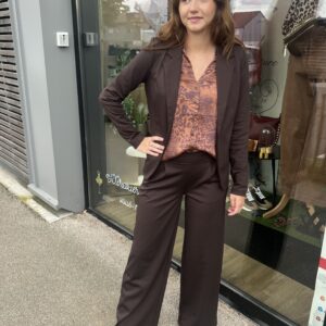 VESTE BLAZER MARRON femme élégante et moderne