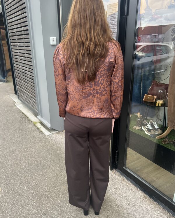 PANTALON LARGE MARRON – Image 3