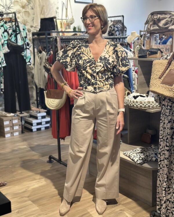 PANTALON TAILLEUR BEIGE – Image 2