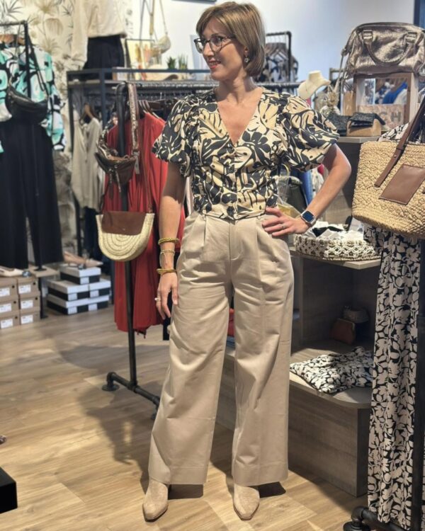 PANTALON TAILLEUR BEIGE