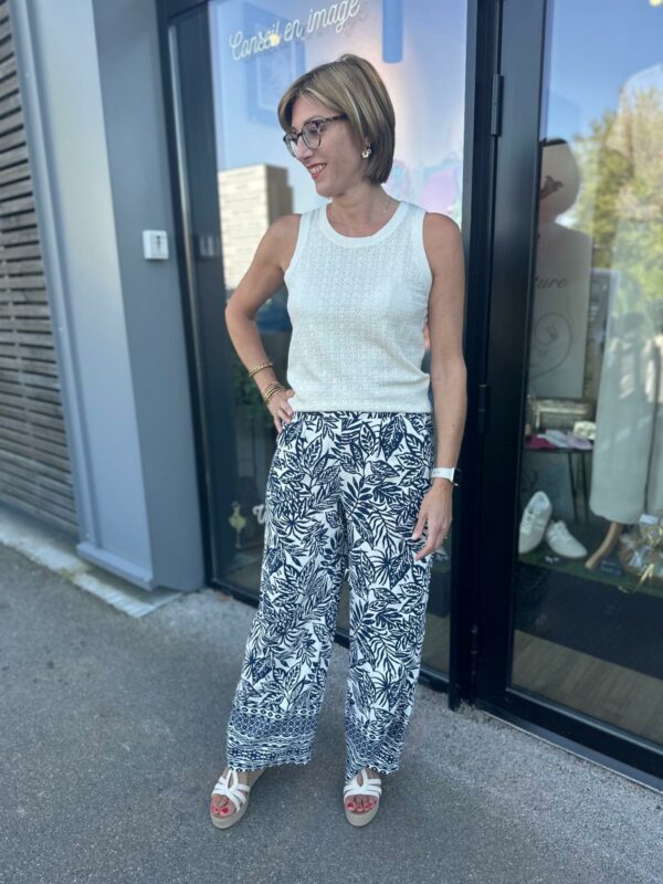 pantalon palazzo imprimé