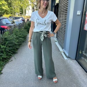 pantalon fluide ceinturé