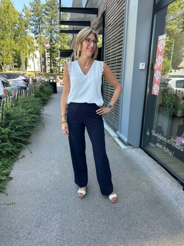 pantalon pont bleu marine