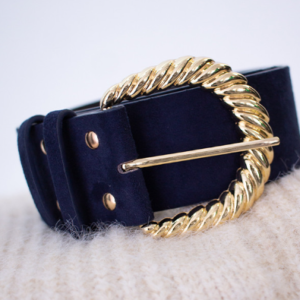 Ceinture suédine boucle doré